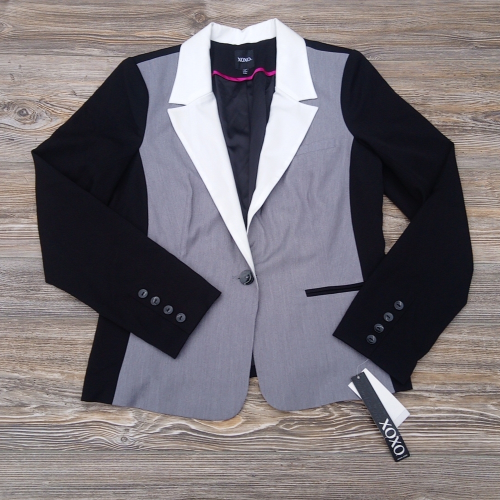 Casual Office Button Front Blazer Jacket Suit Top